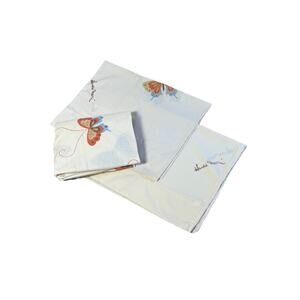 Hanae Mori Martex Vintage 70s Bedding Set Pillowcases Fitted Sheet Percale Twin